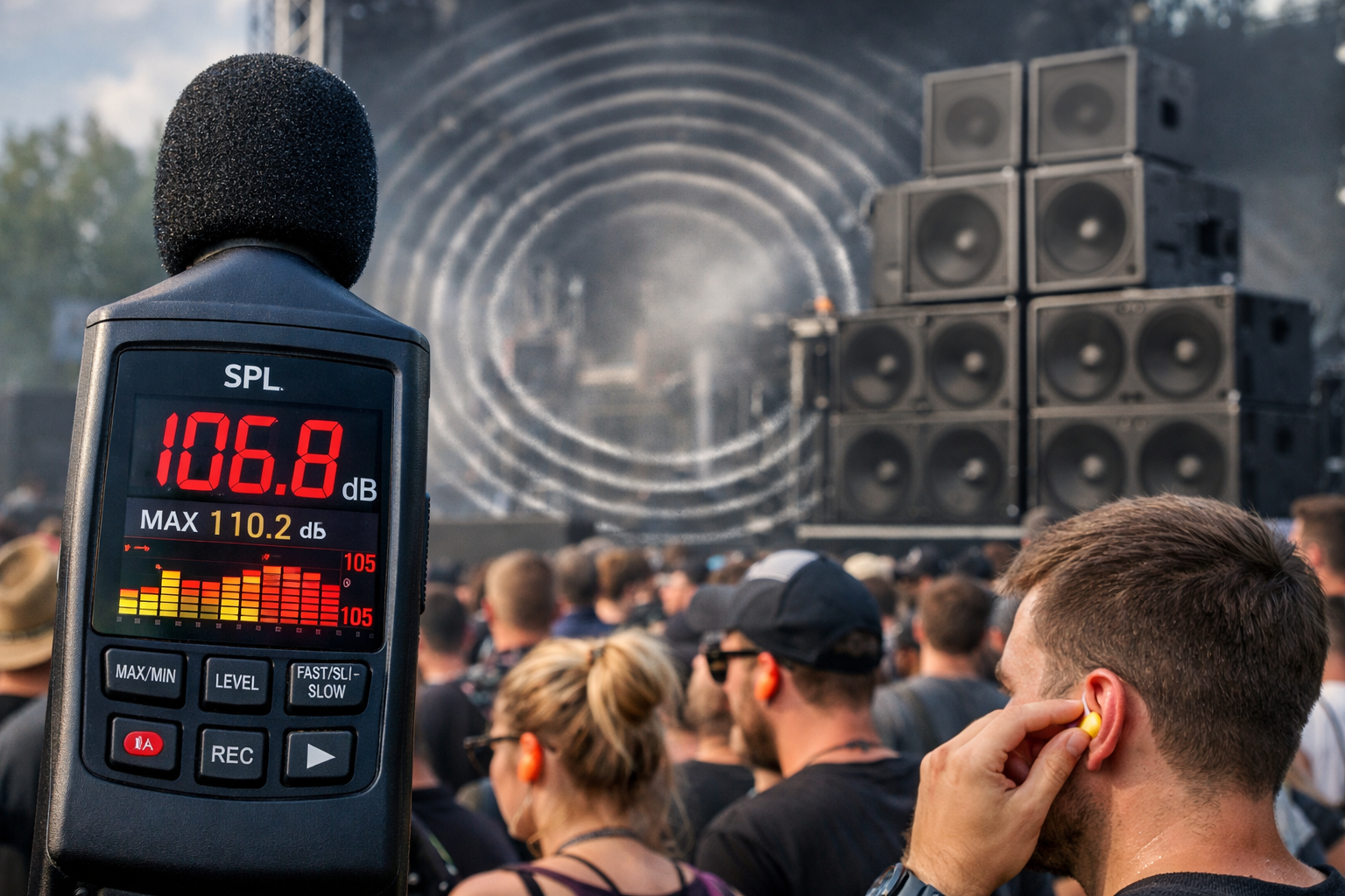 Sahne önünde ses düzeyi deneyimi